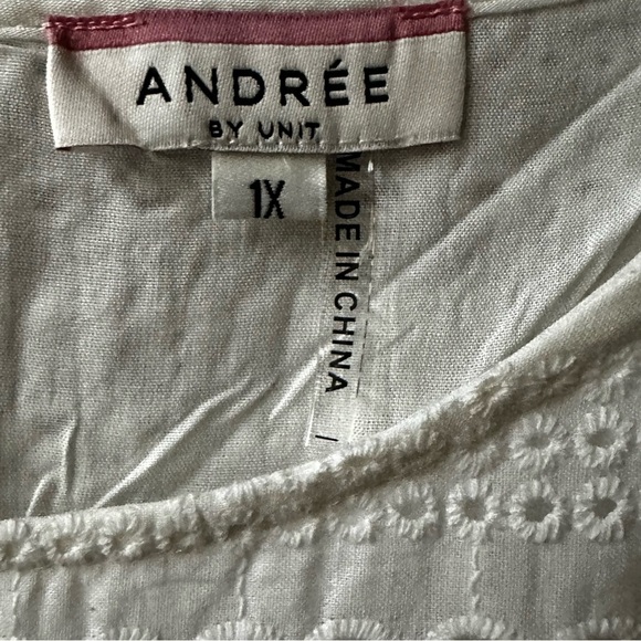 Andree Sz 1X white Tassel Shirt Boho - Picture 3 of 6